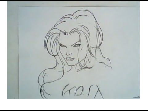 480x360 How To Draw Faces - Poison Ivy Drawing