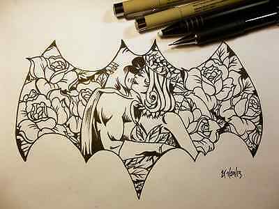 400x300 original artwork batman kissing poison ivy drawing mixed media - Poison Ivy Drawing