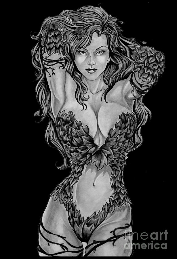 615x900 poison ivy drawing - Poison Ivy Drawing