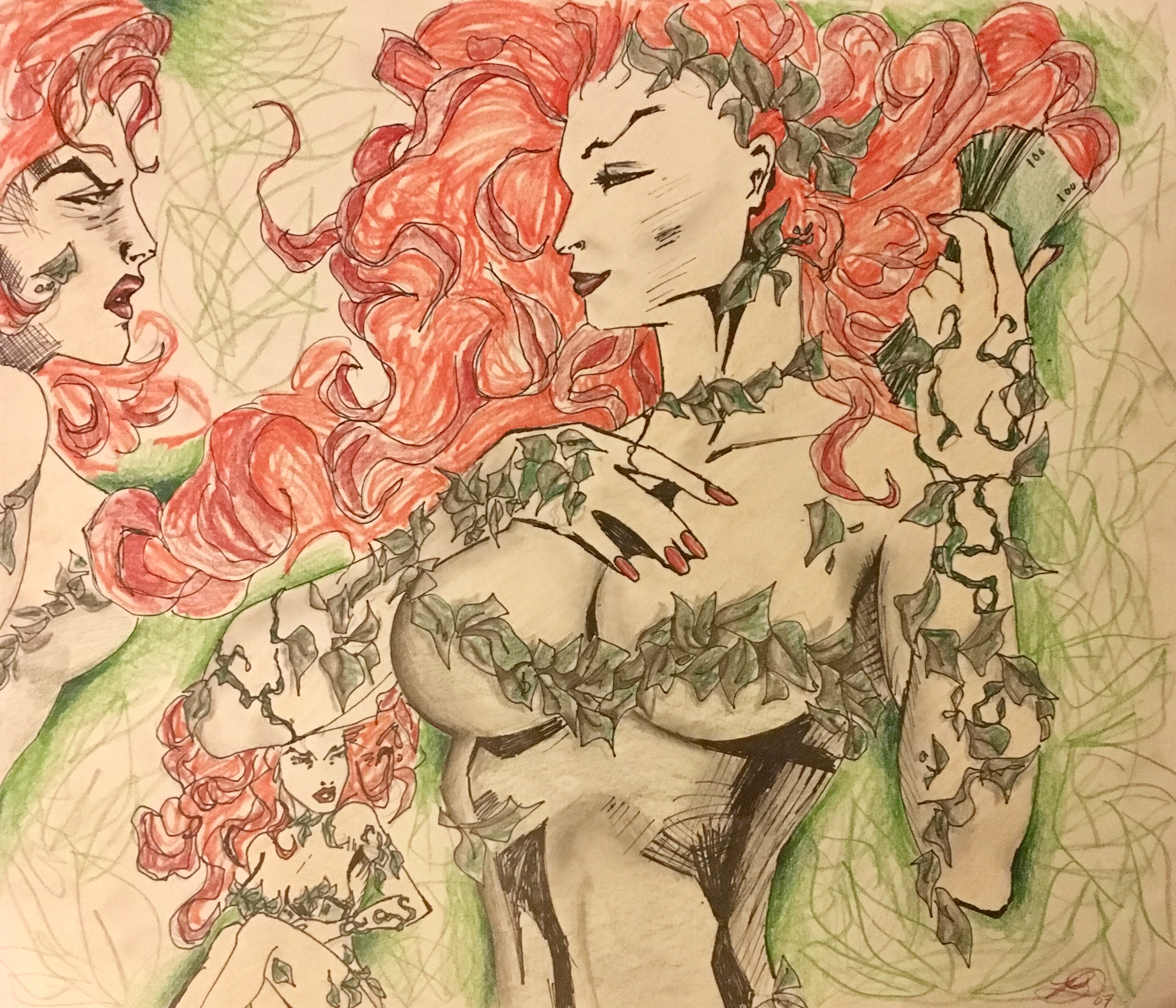 2635x2258 poison ivy drawing - Poison Ivy Drawing