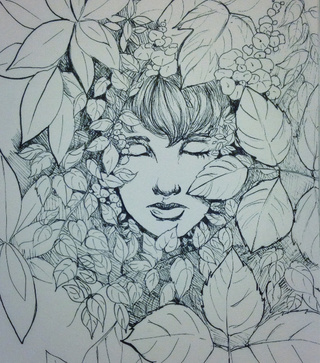 320x363 Poisonivy Drawings On Paigeeworld Pictures Of Poisonivy - Poison Ivy Plant Drawing