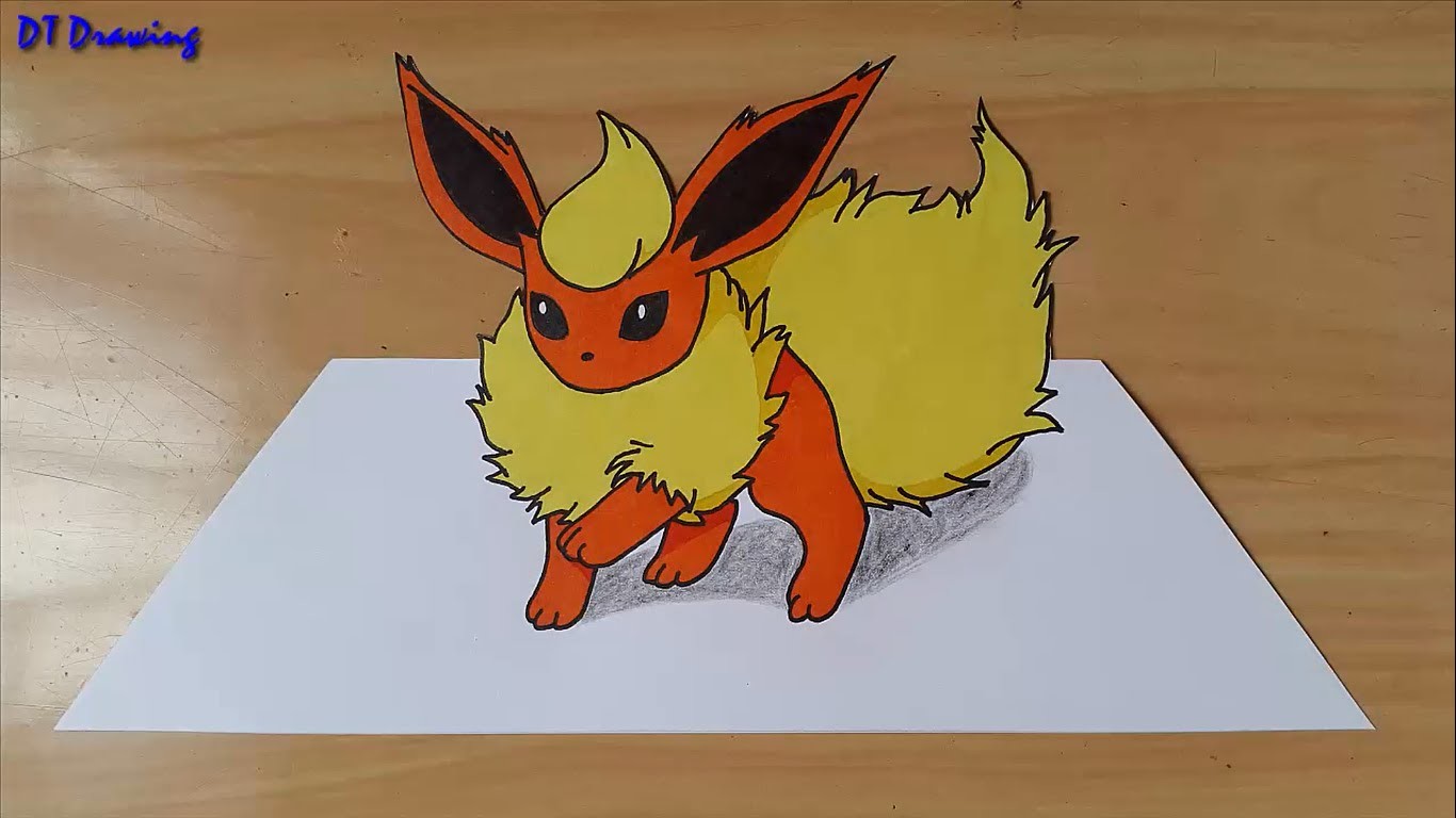 1366x768 drawing pokemon - Pokemon 3d Drawing
