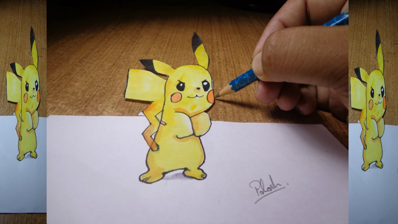 1280x720 how to draw pokemon - Pokemon 3d Drawing
