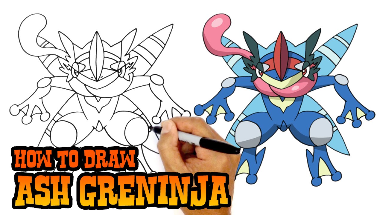 1280x720 how to draw ash greninja pokemon - Pokemon Ash Drawing
