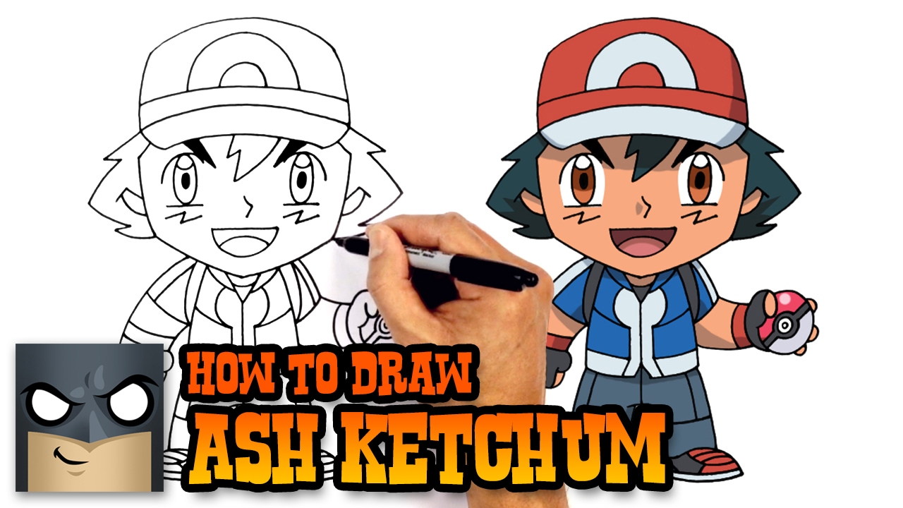 1280x720 how to draw ash ketchum pokemon - Pokemon Ash Drawing
