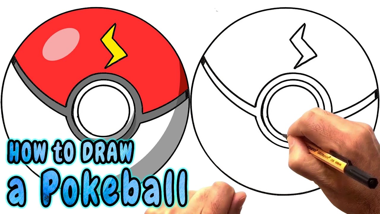 1280x720 how to draw a pokeball from pokemon go - Pokemon Ball Drawing