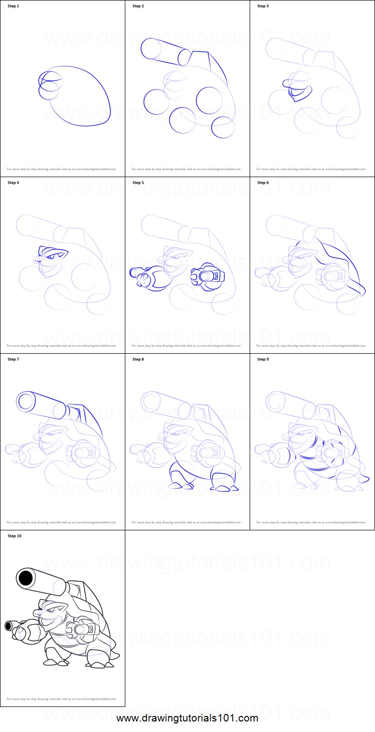 751x1463 how to draw mega blastoise from pokemon x y step drawing - Pokemon Blastoise Drawing