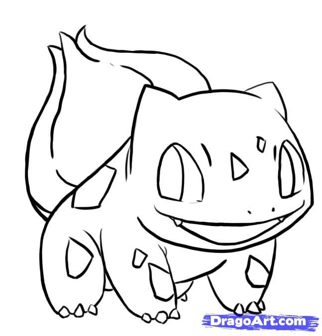 647x675 Easy Bulbasaur How To Draw Bulbasaur From Pokemon Step - Pokemon Bulbasaur Drawing