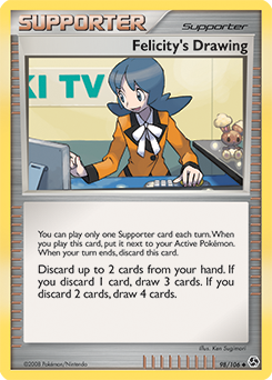 245x342 felicity's drawing diamond pearl great encounters tcg card - Pokemon Card Drawing