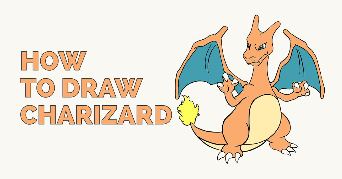 1200x628 How To Draw Charizard Step - Pokemon Charizard Drawing