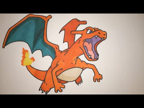 480x360 How To Draw Charizard Step - Pokemon Charizard Drawing