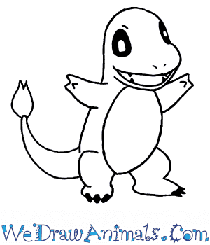 300x350 How To Draw Charmander Pokemon - Pokemon Charmander Drawing