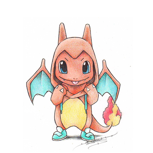 500x500 Charmander In A Charizard Onsie Birdy Chu Via Tumblr - Pokemon Charmander Drawing