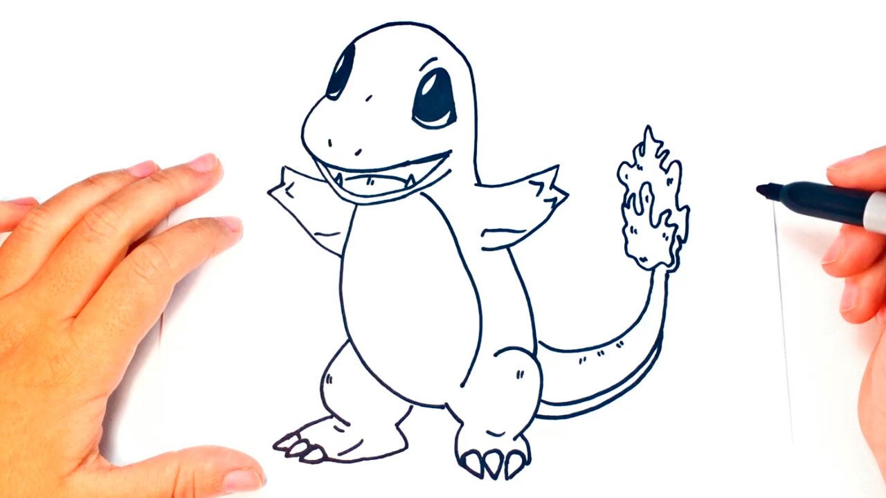 1280x720 How To Draw Charmander Charmander Pokemon Easy Draw Tutorial - Pokemon Charmander Drawing