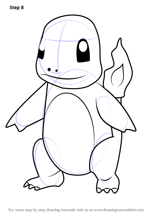 596x842 learn how to draw charmander from pokemon go - Pokemon Charmander Drawing