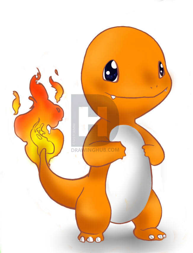652x853 How To Draw Charmander, Pokemon, Step - Pokemon Charmander Drawing