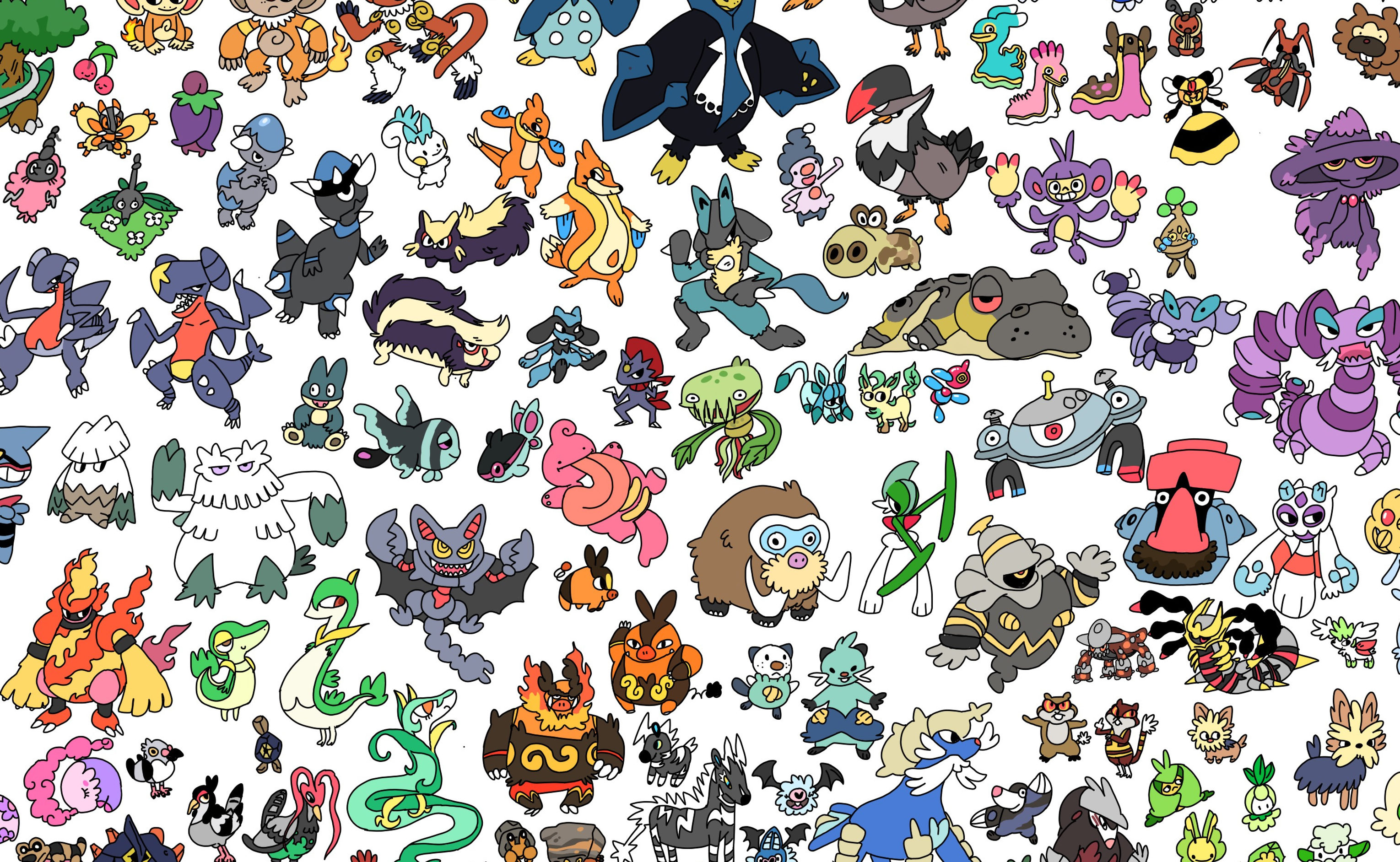 3059x1884 don't ask why but this student spent six months drawing all - Pokemon Drawing