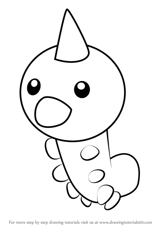 566x800 learn how to draw weedle from pokemon go - Pokemon Drawing Book