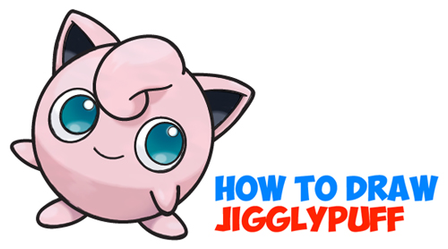 500x278 How To Draw Jigglypuff From Pokemon - Pokemon Drawing Easy