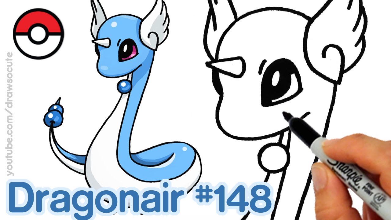 1280x720 How To Draw Pokemon Dragonair Step - Pokemon Drawing Easy