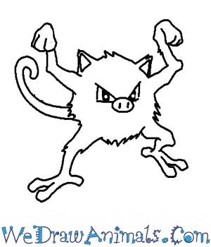 300x350 How To Draw Mankey Pokemon - Pokemon Drawing Images