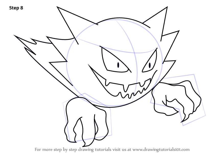 846x599 Learn How To Draw Haunter From Pokemon - Pokemon Drawing Images