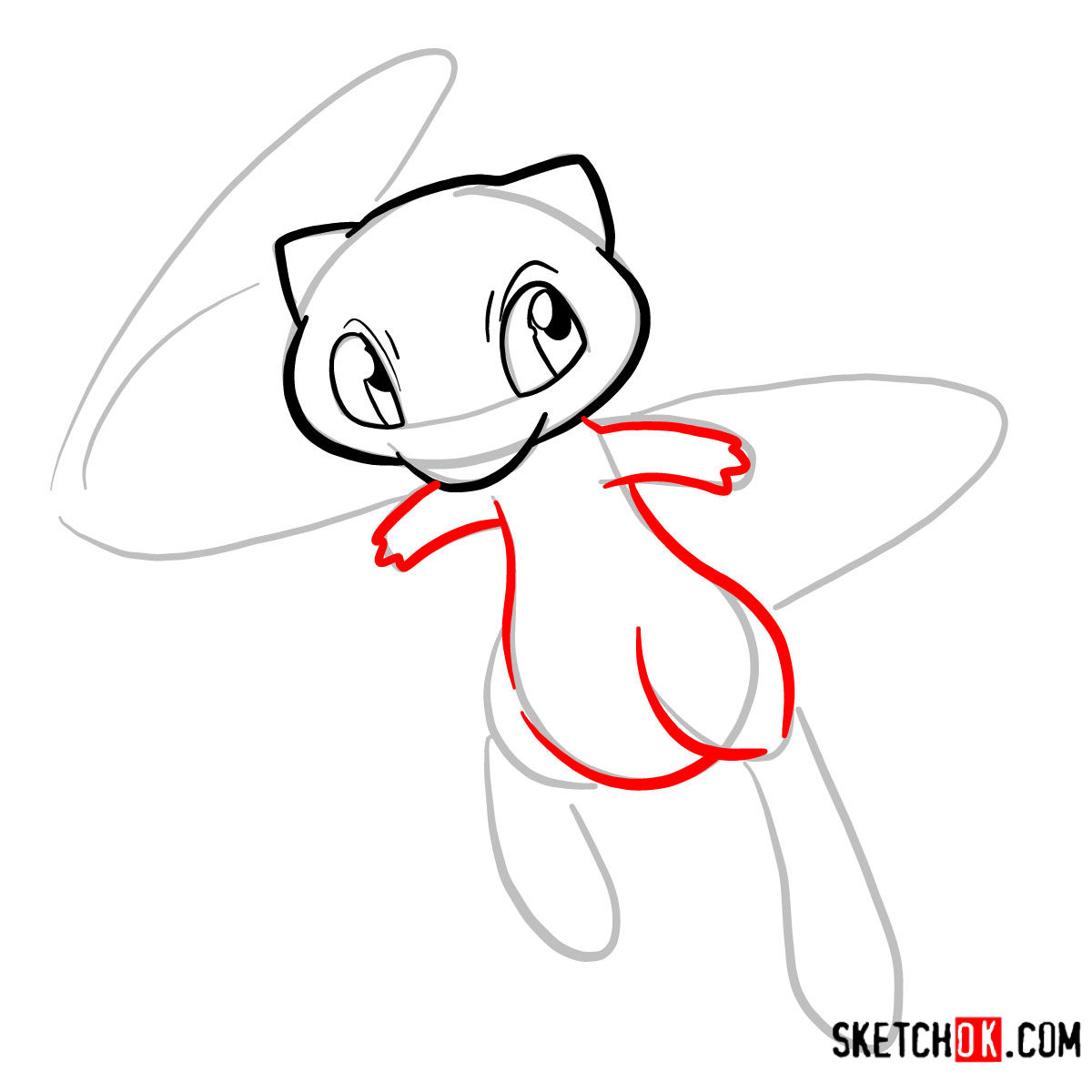 1200x1200 how to draw mew pokemon - Pokemon Drawing Mew