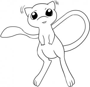 302x291 how to draw mew - Pokemon Drawing Mew
