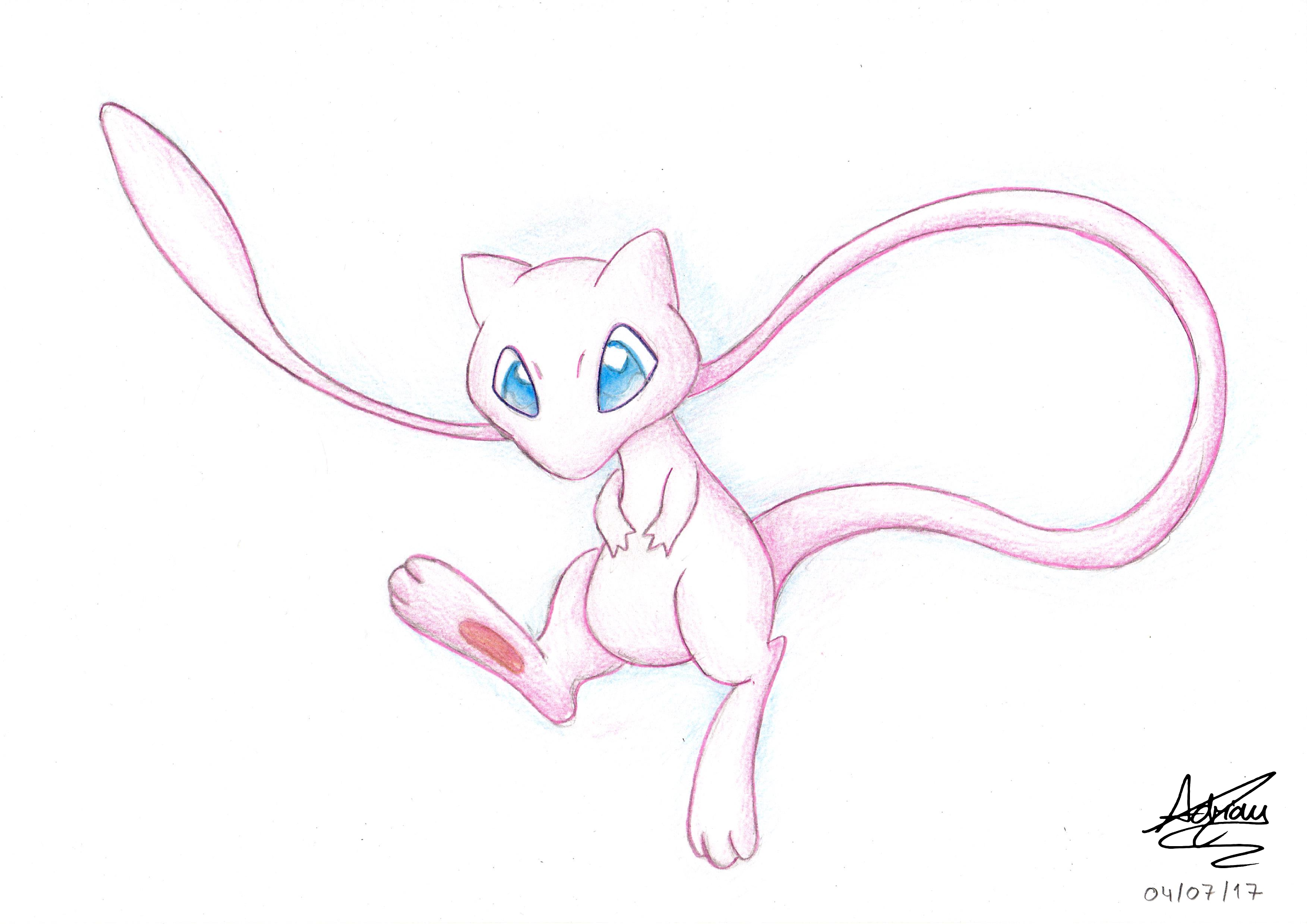 2970x2100 mew pokemon pencil drawings - Pokemon Drawing Mew