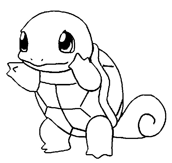600x569 Squirtle Coloring - Pokemon Drawing Pages