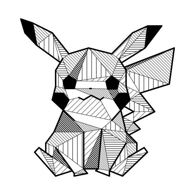 630x630 Pikachu Line - Pokemon Line Drawing
