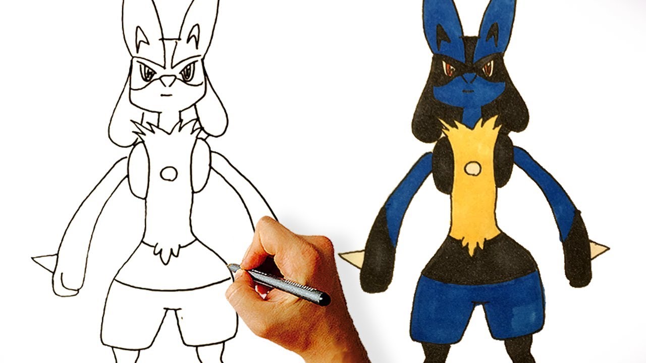 1280x720 How To Draw Lucario - Pokemon Lucario Drawing