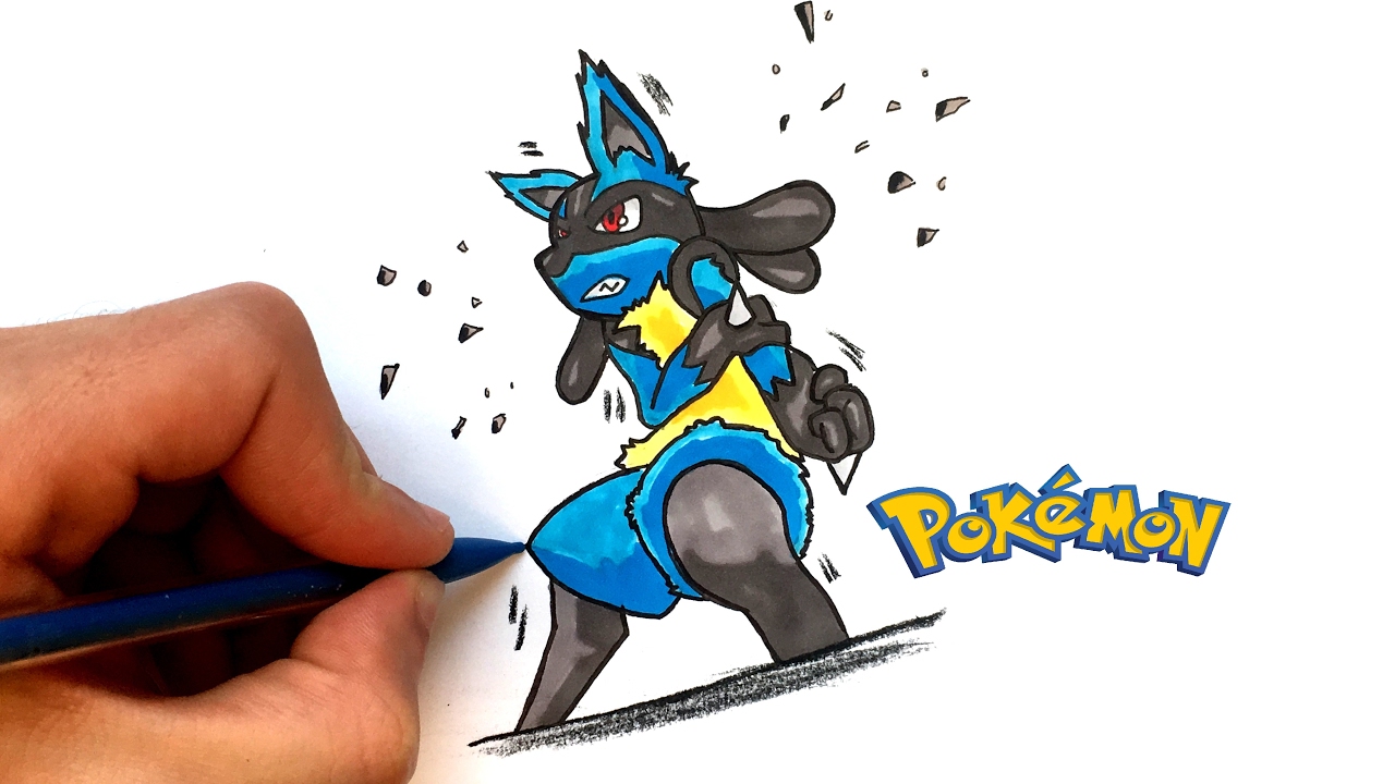1280x720 dessin lucario - Pokemon Lucario Drawing