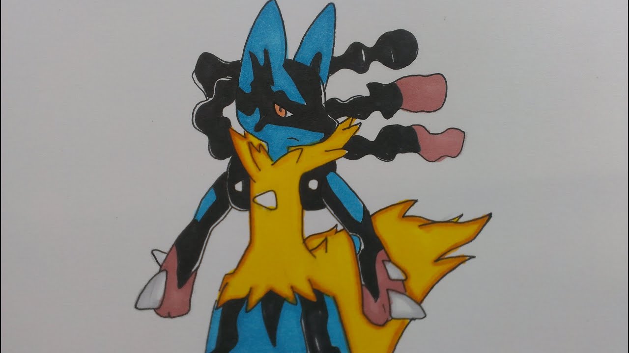 1280x720 Drawing Mega Lucario, Pokemon X And Y - Pokemon Lucario Drawing