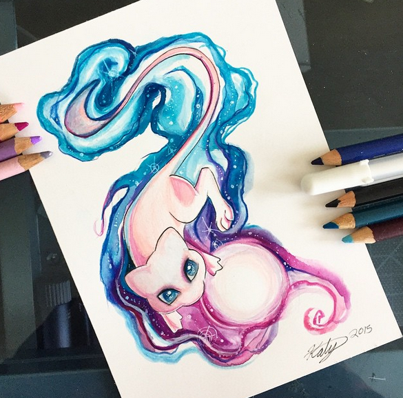 585x577 Katy Lipscomb - Pokemon Mew Drawing