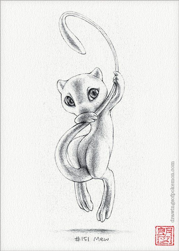570x798 mew - Pokemon Mew Drawing