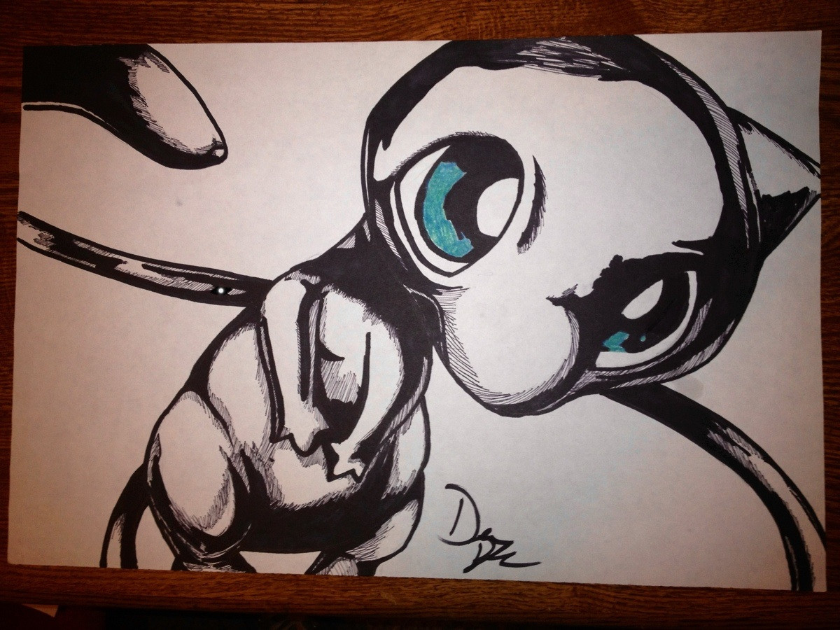 1200x900 mew drawing - Pokemon Mew Drawing