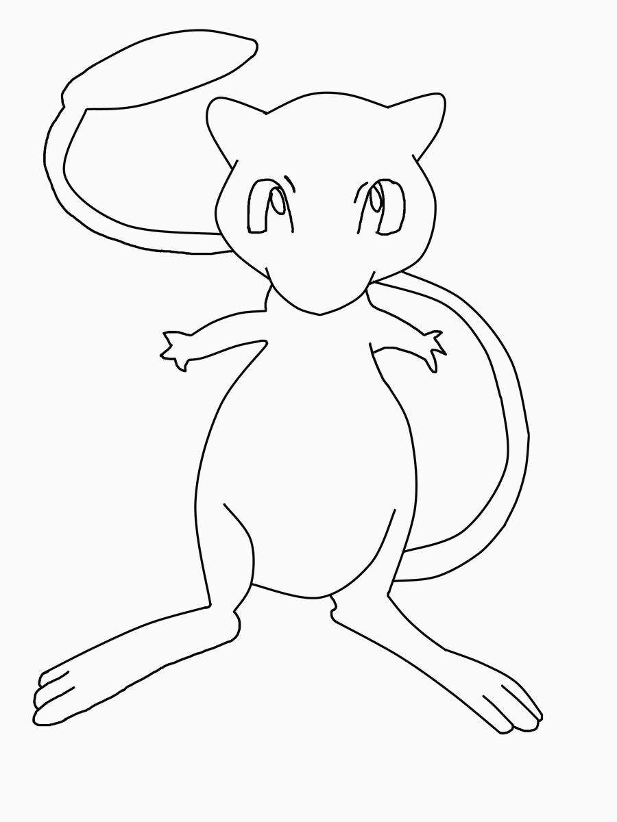 900x1200 pokemon mew coloring pages printable coloring pages - Pokemon Mew Drawing