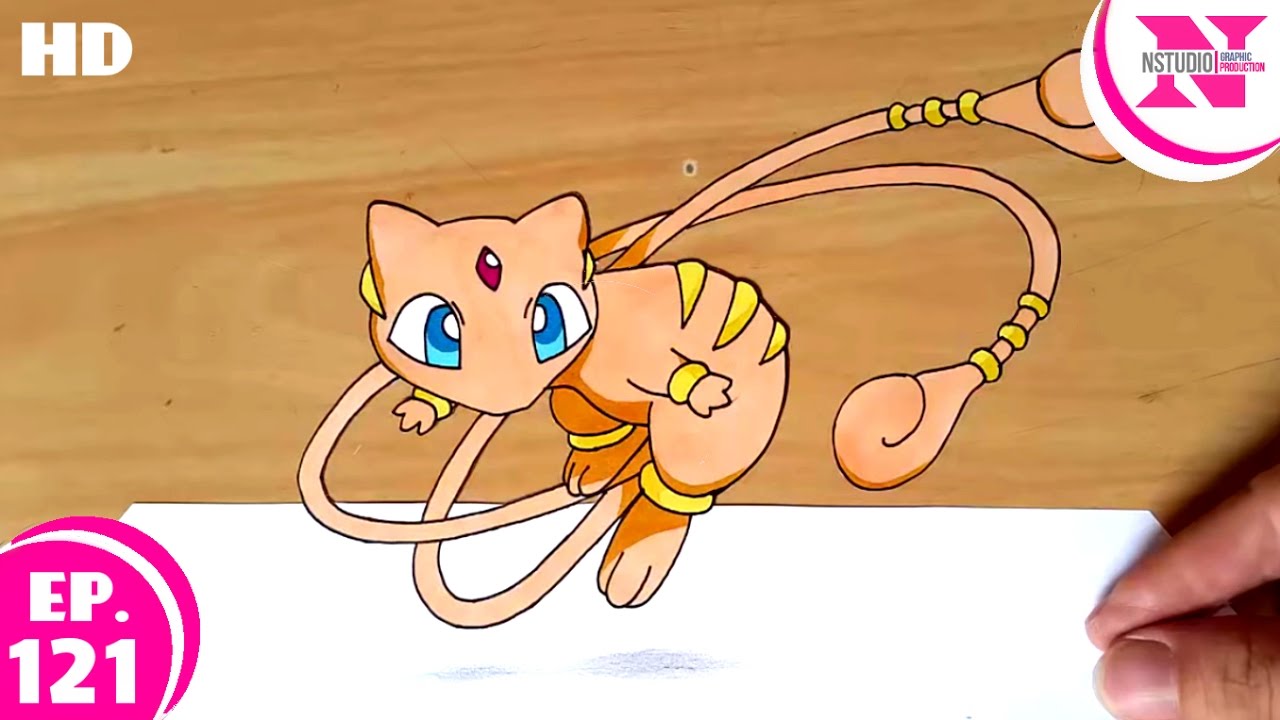 1280x720 how to draw mega mew pokemon - Pokemon Mew Drawing
