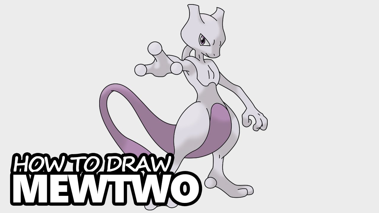 1280x720 How To Draw Mewtwo Step - Pokemon Mewtwo Drawing