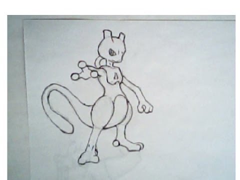 480x360 Drawing Mewtwo From Pokemon - Pokemon Mewtwo Drawing