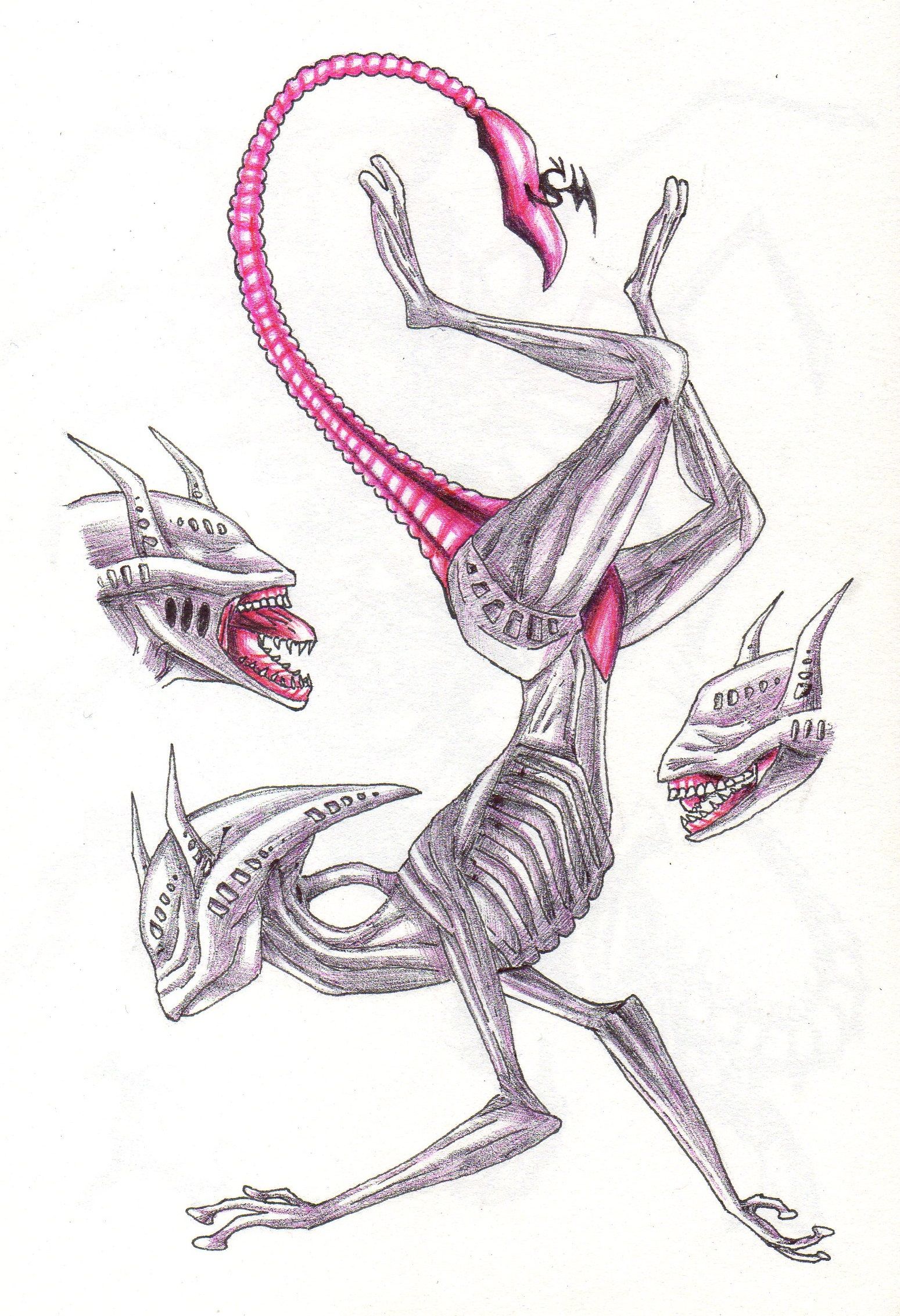 1549x2265 Deacon Xenomorph Mewtwo - Pokemon Mewtwo Drawing