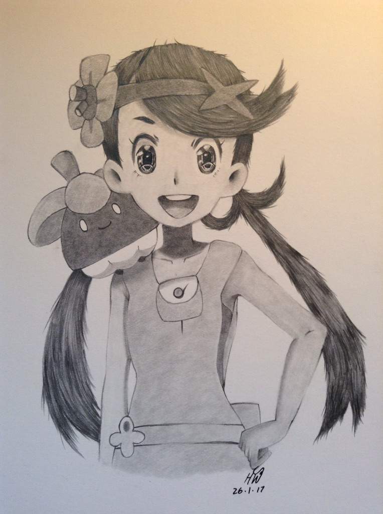 764x1024 Mallow And Bounsweet Pencil Drawing Amino - Pokemon Pencil Drawing
