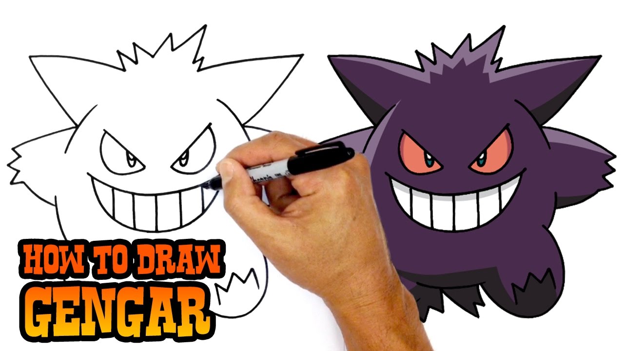 1280x720 How To Draw Pokemon Gengar - Pokemon Pictures Drawing