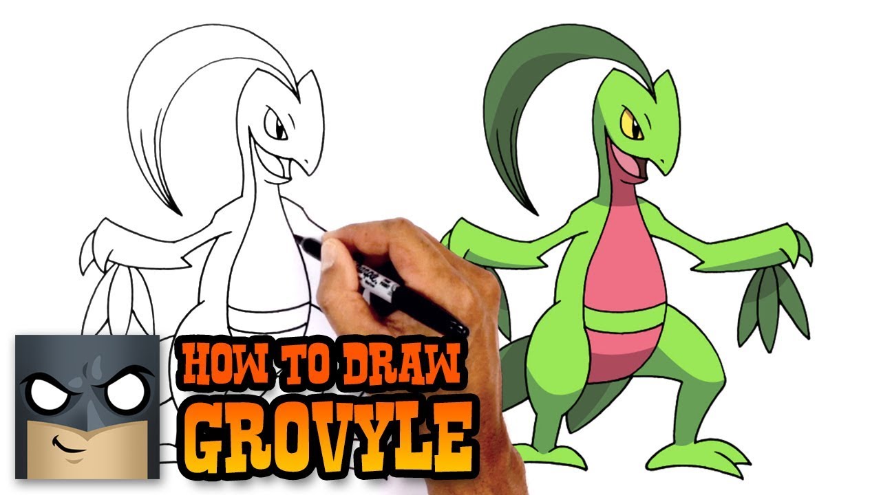 1280x720 How To Draw Pokemon Grovyle - Pokemon Pictures Drawing