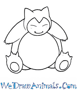 300x350 How To Draw Snorlax Pokemon - Pokemon Pictures Drawing