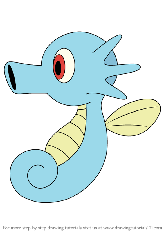 565x800 Learn How To Draw Horsea From Pokemon - Pokemon Pictures Drawing