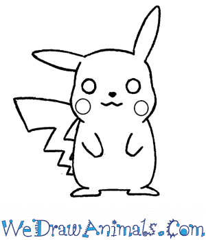 300x350 How To Draw Pikachu Pokemon - Pokemon Pikachu Drawing
