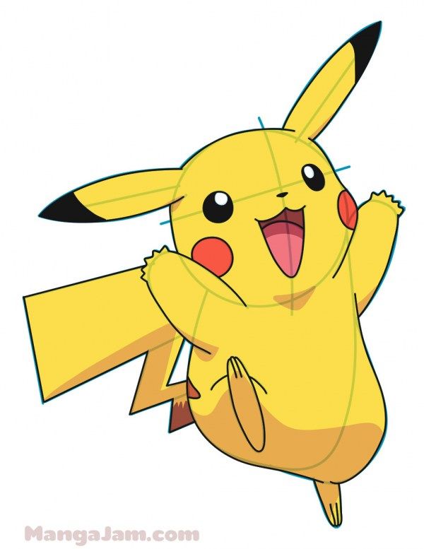 600x777 How To Draw Pikachu From Pokemon Step - Pokemon Pikachu Drawing