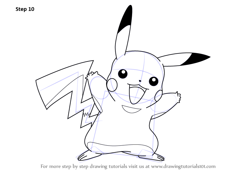 846x599 Learn How To Draw Pikachu From Pokemon - Pokemon Pikachu Drawing